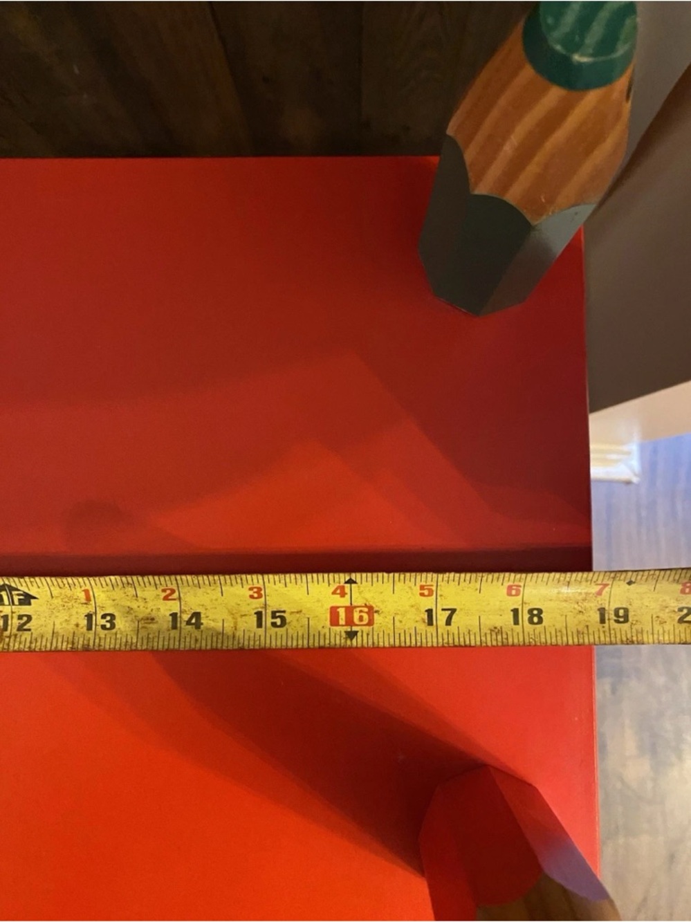 90’s Pierre Sala Colorful Kids Pencil Shelf - Red, Green, Blue, Yellow - Picture 4 of 5